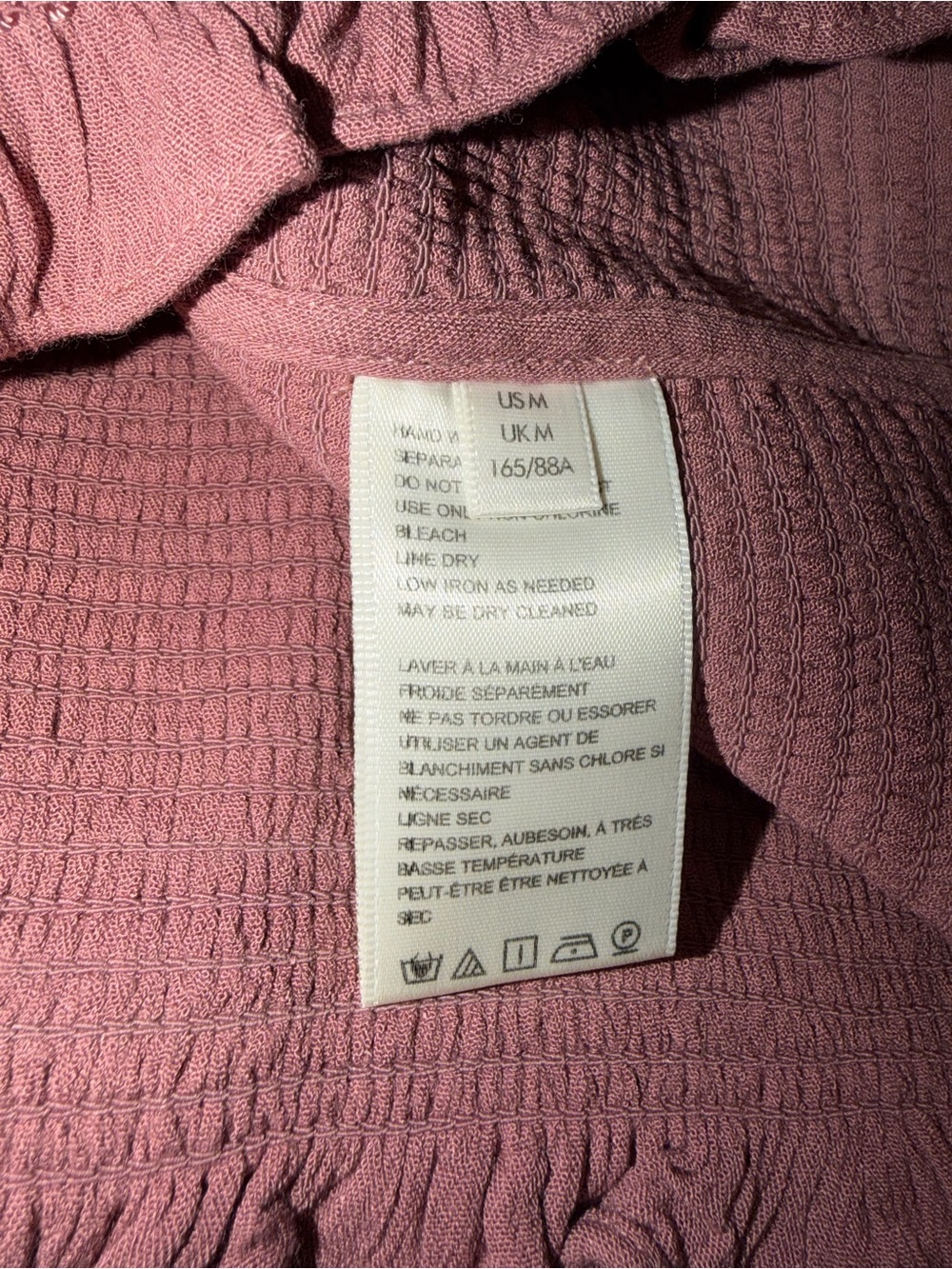 Free People Smocked Crop Top & Skirt Set - Mauve Pink NWOT - Picture 10 of 12